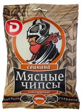 Изображение товара Мясные снеки Чипсы мясные сыровяленые «ДЫМОВ» Классические из свинины, 25 г