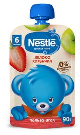 Изображение товара Пюре Nestle яблоко и клубника с 6 мес., 90 мл