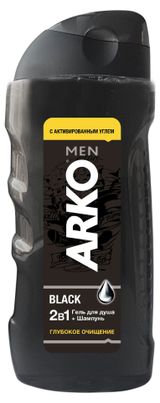 Изображение товара Гель для душа Arko Men Black с активированным углем, 260 мл