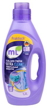 Изображение товара Гель для стирки концентрат Meine Liebe Extra Clean для цветного и белого белья, 1,3 л