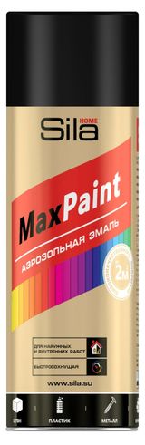 Изображение товара Эмаль Sila универсальная черная матовая, 520 мл