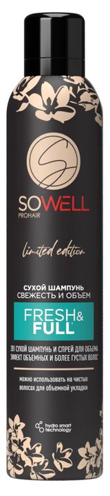 Изображение товара Сухой шампунь для волос SoWell Clean & Fresh, чистота и свежесть, 200 мл