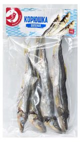 Изображение товара Корюшка АШАН Красная птица Дальневосточная вяленая, 100 г