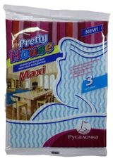 Изображение товара Салфетки для уборки Pretty House Макси универсальные мягкие, 3 шт