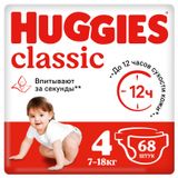 Изображение товара Подгузники Huggies Classic 4 (7-18 кг), 68 шт
