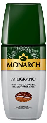 Изображение товара Кофе растворимый MONARCH Millicano с добавлением кофе натурального жареного молотого, 160 г