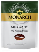 Изображение товара Кофе растворимый MONARCH Millicano c добавлением кофе натурального жареного молотого, 200 г