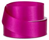 Изображение товара Лента флористическая «Азалия Декор» атлас фуксия для цветов и подарков 25 мм х 22 м, 1 шт