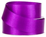 Изображение товара Лента флористическая «Азалия Декор» атлас фиолетовая для цветов и подарков 25 мм х 22 м, 1 шт
