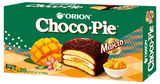 Изображение товара Пирожное Orion Choco-Pie Mango бисквитное с джемом из манго, 600 г