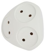 Изображение товара Разветвитель электрический «ЭРА»  SPx-3-W на 3 розетки без заземления 10А белый