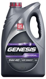 Изображение товара Масло моторное «Лукойл» Genesis Universal 5W40 синтетическое, 4 л