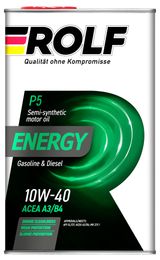 Изображение товара Масло моторное ROLF Energy 10W40 API SL/CF полусинтетическое, 1л