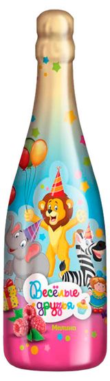 Изображение товара Напиток газированный «Веселые друзья» Малина, 0,75 л