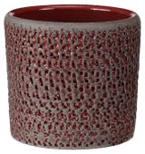 Изображение товара Кашпо мини Бельгия-А серо-красное без поддона, 180 мл