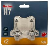 Изображение товара Лампа автомобильная АШАН Красная птица галогеновая Н7 55Вт 12В, 2 шт