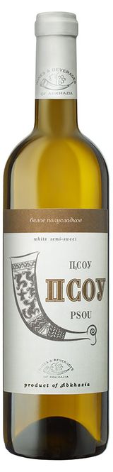 Изображение товара Вино Wines & Beverages of Abkhazia Псоу столовое белое полусладкое Абхазия, 0,75 л