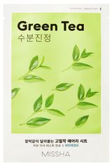 Изображение товара Маска для лица MISSHA Airy Fit успокаивающая тканевая с экстрактом зеленого чая для сухой кожи, 19 г