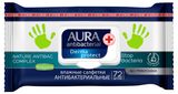 Изображение товара Влажные салфетки Aura с ромашкой антибактериальные, 72 шт