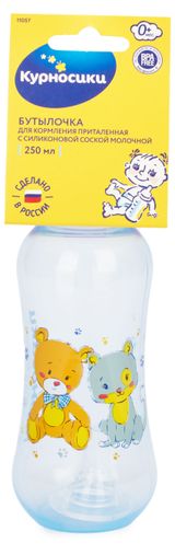 Изображение товара Бутылочка «Курносики» с латексной соской, 250 мл