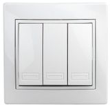 Изображение товара Выключатель Intro Plano 1-106-01 тройной белый