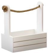 Изображение товара Корзина-ящик декоративный деревянный «Азалия Декор» белый для цветов и подарков, 21х12х23 см