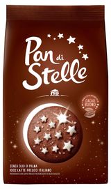 Изображение товара Печенье Mulino Bianco Pan Di Stelle шоколадное с сахарными звездочками, 350 г