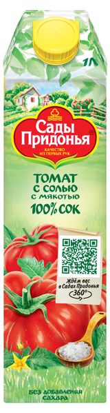 Изображение товара Сок томатный «Сады Придонья» с солью, 1 л