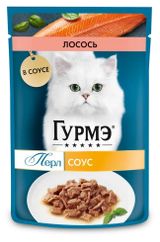 Изображение товара Корм влажный для кошек «Гурмэ» Перл Нежное филе с лососем в соусе, 75 г