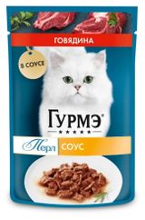 Изображение товара Корм влажный для кошек «Гурмэ» Перл Нежное филе с говядиной в соусе, 75 г