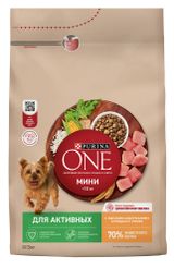 Изображение товара Сухой корм для собак Purina ONE Мини с активным образом жизни с курицей и рисом, 3 кг