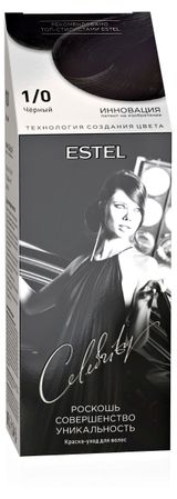Изображение товара Краска для волос Estel Celebrity 1/0 черная, 140 мл
