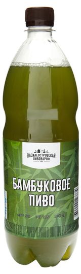 Изображение товара Пивной напиток «Василеостровская пивоварня» Бамбуковое нефильтрованный светлый 5%, 1 л
