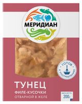 Изображение товара Тунец «Меридиан» отварной в желе филе-кусочки, 200 г