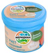 Изображение товара Риет лососевый «Меридиан» с мягким творогом, 100 г