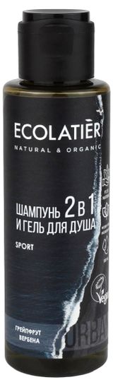 Изображение товара Гель для душа и шампунь мужской Ecolatier Eclu 2 в 1 грейпфрут и вербена, 100 мл