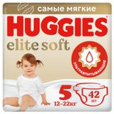 Изображение товара Подгузники Huggies Elite Soft 5 (12-22 кг), 42 шт