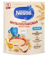 Изображение товара Каша молочная Nestle мультизлаковая с яблоком и бананом 6 мес., 200 г