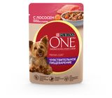 Изображение товара Корм влажный для собак Purina ONE с лососем рисом и морковью в подливе, 85 г
