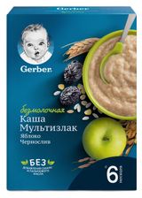Изображение товара Каша безмолочная Gerber мультизлаковая яблоко чернослив с 6 мес., 180 г