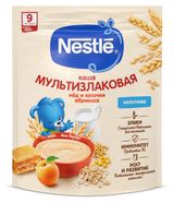 Изображение товара Каша молочная Nestlе мультизлаковая с мёдом и кусочками абрикоса с 9 мес., 200 г