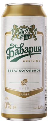 Изображение товара Пиво безалкогольное «Бавария» 0,5%, 0,45 л