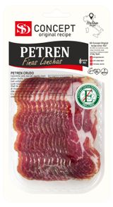 Изображение товара Вяленое мясо Петрен свиной сыровяленый SD Concept из свинины нарезка, 50 г