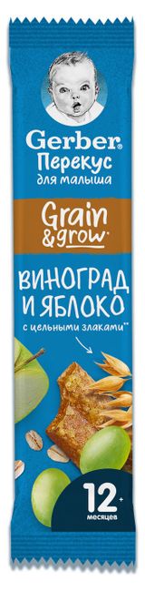Изображение товара Батончик Gerber DoReMi злаковый Яблоко-Виноград с 12 мес., 25 г