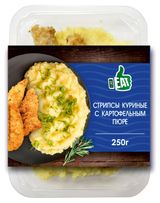 Изображение товара Стрипсы куриные I Like Eat с картофельным пюре, 250 г