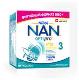 Изображение товара Смесь сухая молочная NAN 3 Optipro для роста иммунитета и развития мозга с 12 мес., 1050 г