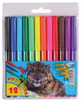 Изображение товара Фломастеры на водной основе Centrum с вентилируемым колпачком морозостойкие, 12 цветов