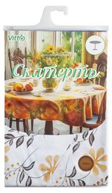 Изображение товара Скатерть для стола Vitto круглая на нетканой основе с подшитой окантовкой, d 152 см