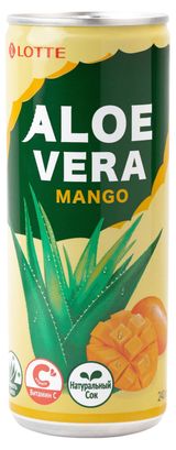 Изображение товара Напиток газированный Lotte Алоэ вера Манго Корея, 240 мл