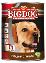 Изображение товара Консервы для собак «Зоогурман» Big Dog Говядина с гречкой, 850 г